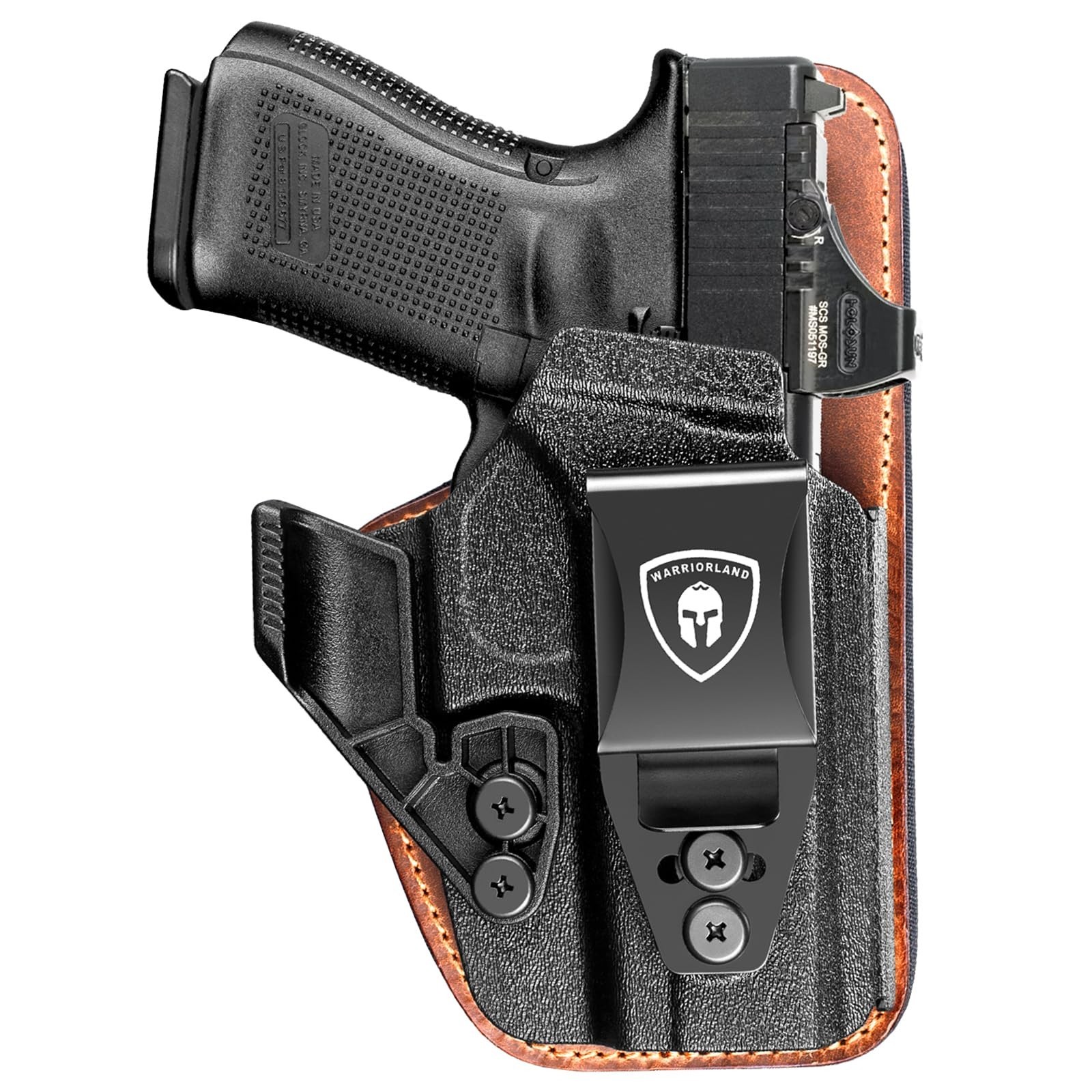 WARRIORLAND IWB Hybrid Holster, Fits Glock 17/19 /19X/19V/22/23 Gen3-6 & G21/...