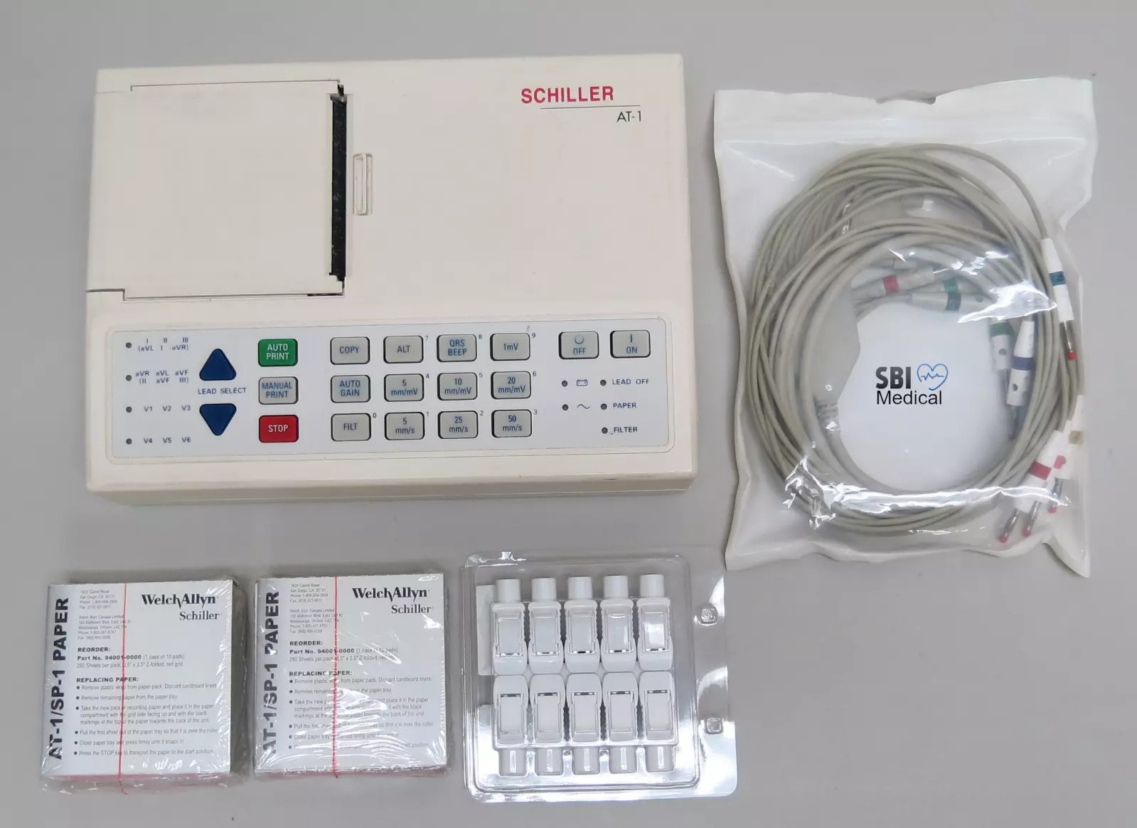 Schiller AT-1 EKG 12-Leads Resting EKG ECG machine  - 1 Year Warranty -