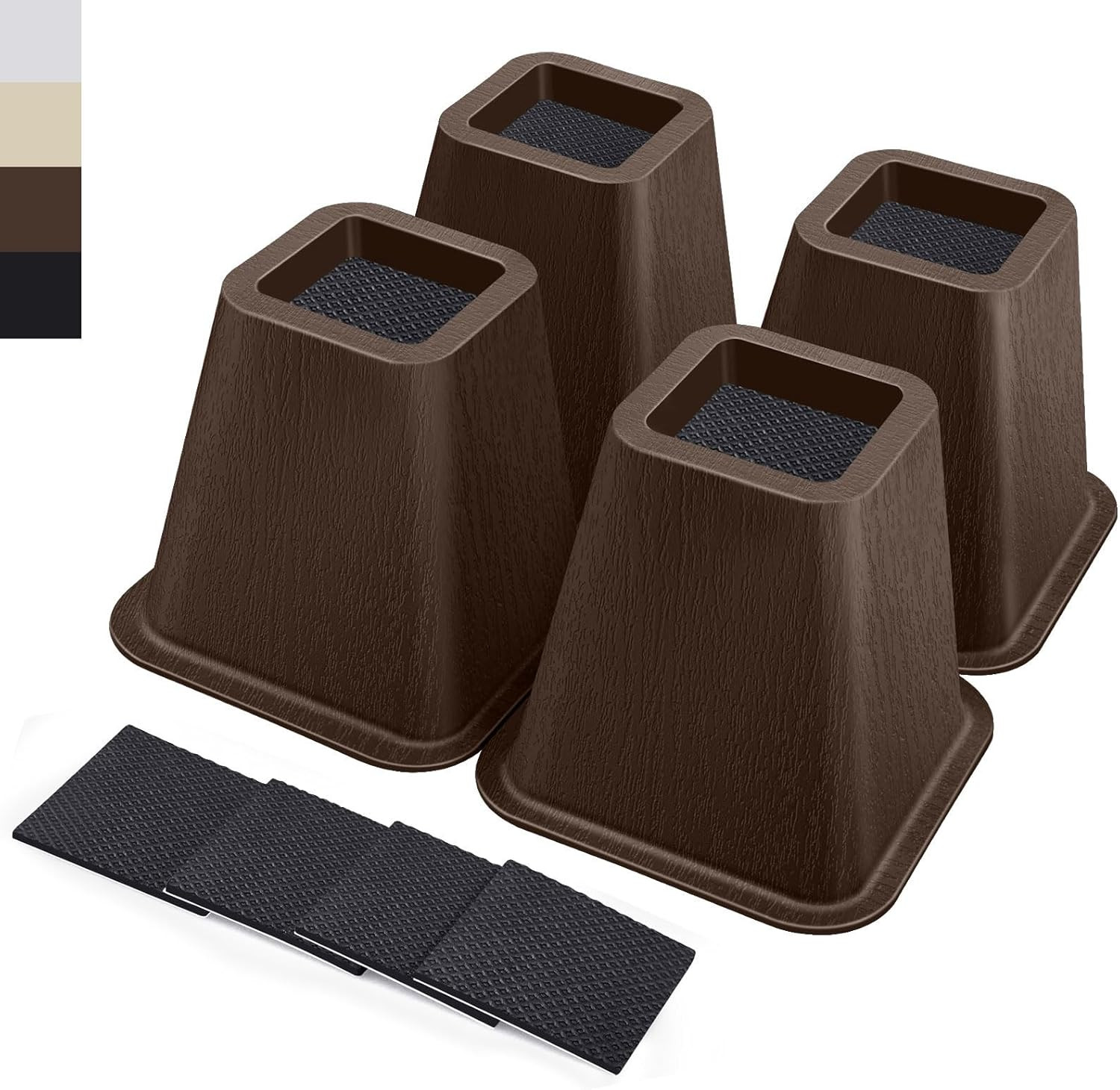 6 Inch Heavy Duty Bed Risers, Furniture Risers for Desk, Chair, Table or Sofa, C