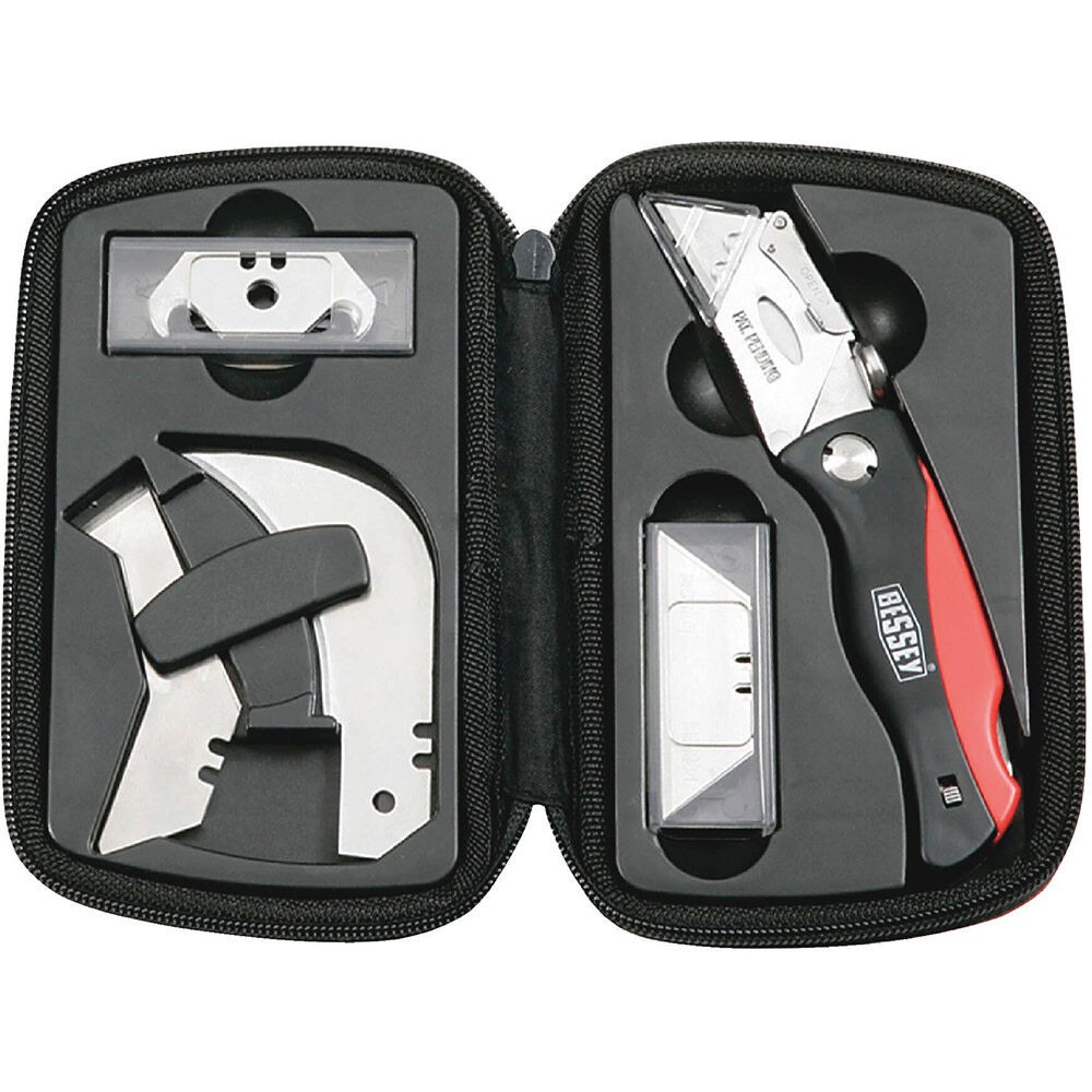 Bessey Utility Knife Set With Zippered Nylon Case