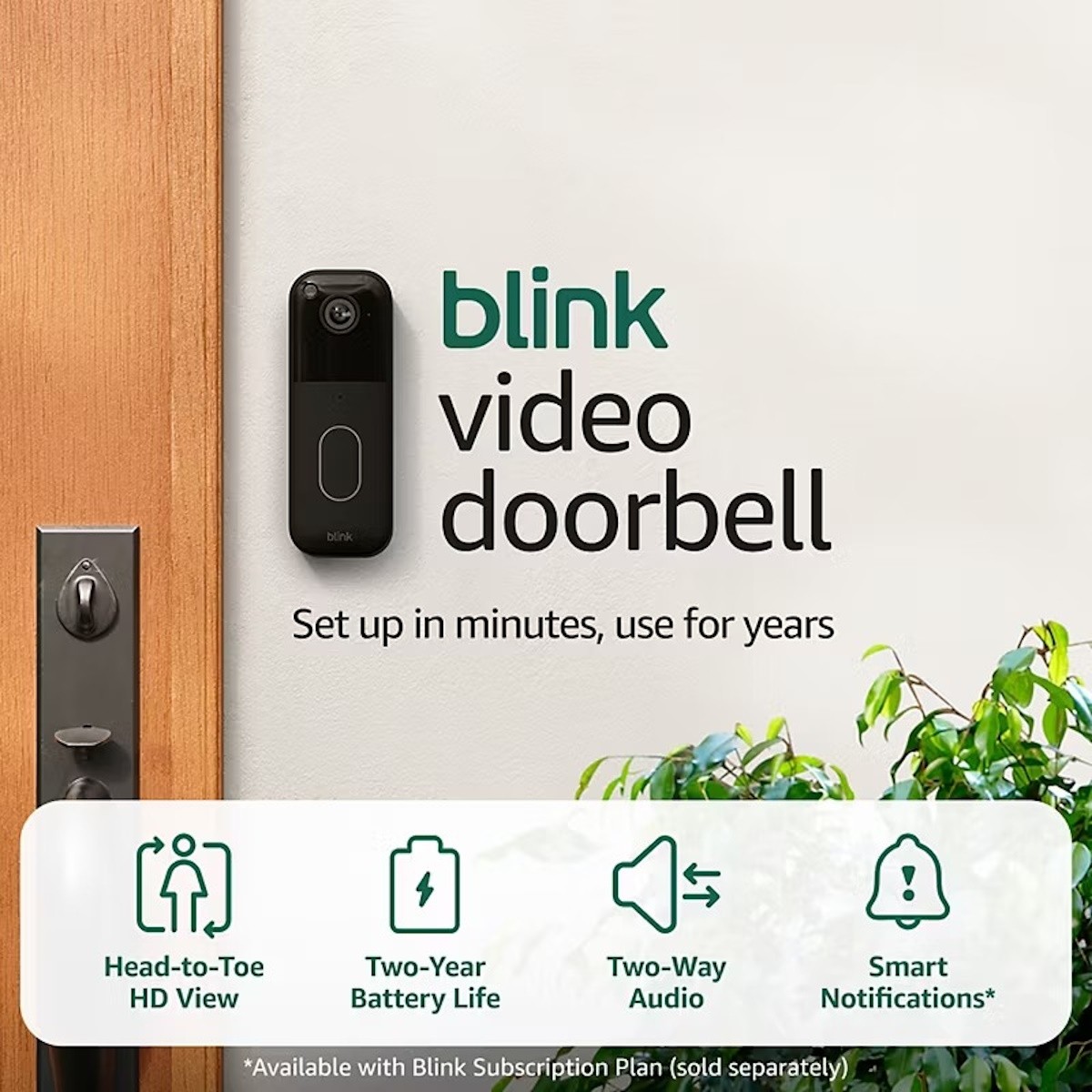 Blink Wireless Video Doorbell System (2nd Generation) and Mini Indoor Camera BJS