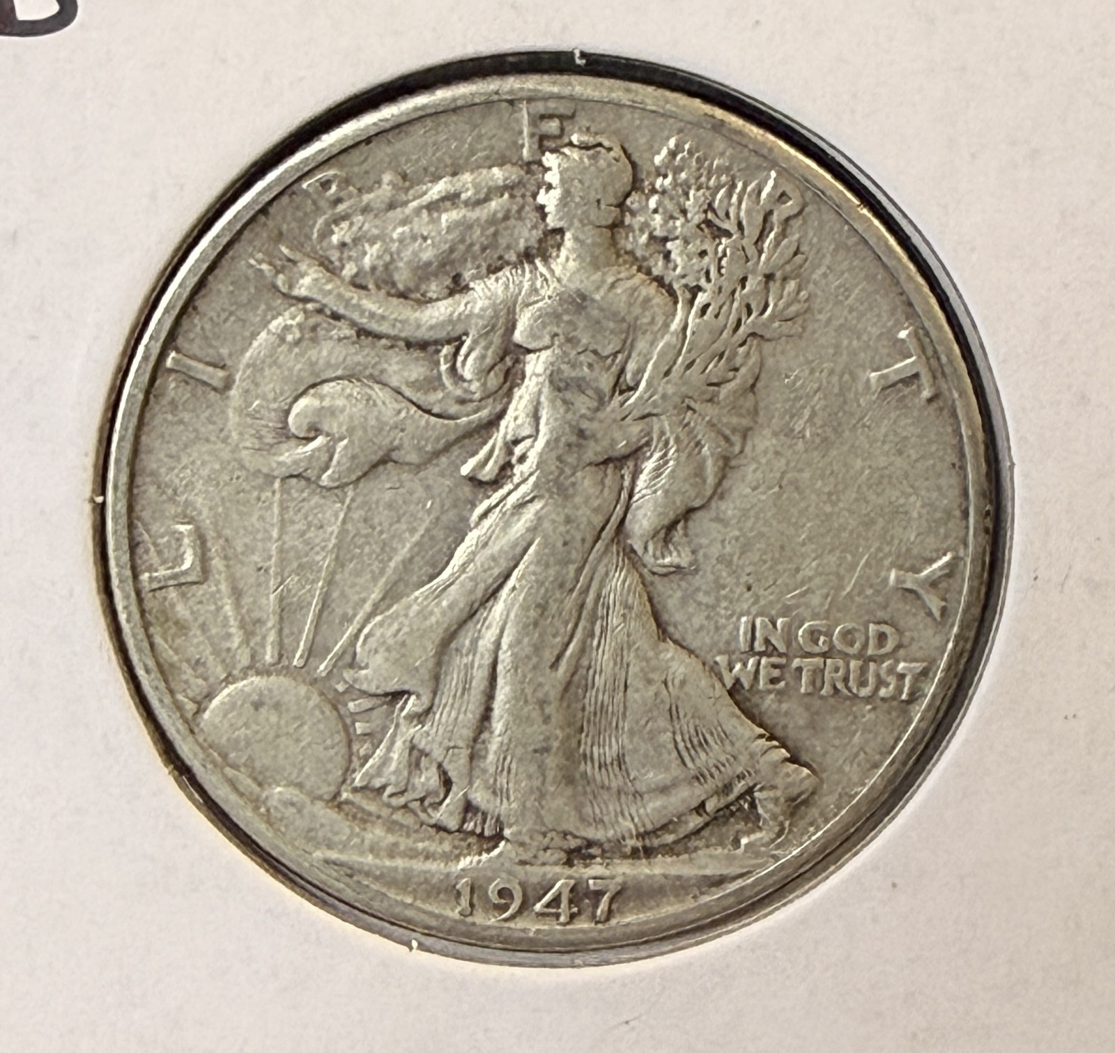 1947-D Walking Liberty Half Dollar, Nicely Circulated, (22290)