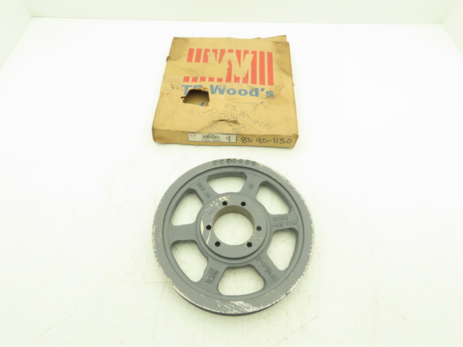Woods 3V1063 V-Belt Pulley 3V Belt Section 3 Groove 10.6" OD Bushed SK Bushing