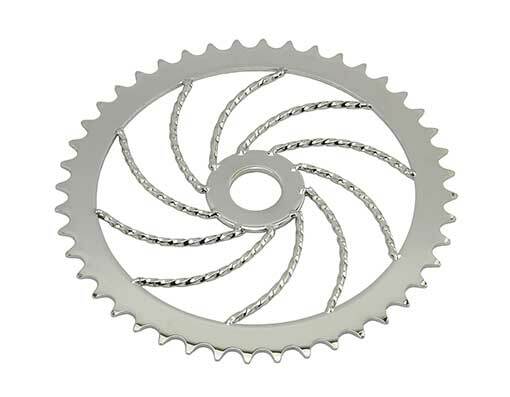 bike Steel Sprocket Twisted 44T Chrome.procket, bicycle sprocket, bike parts,