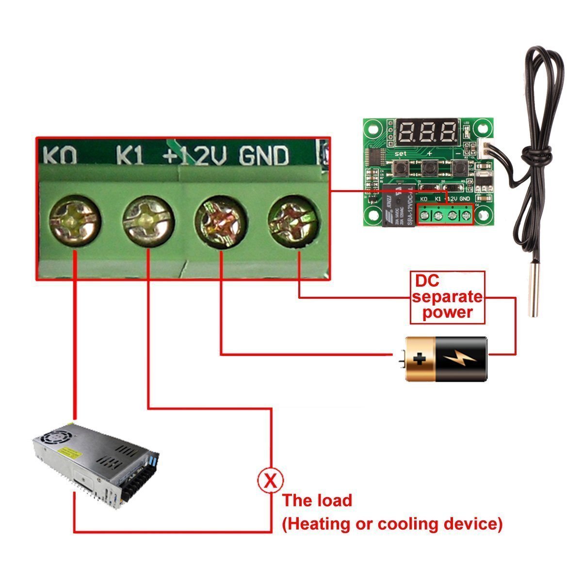 W1209 24V -50 - 110C Digital Thermostat Temperature Control Switch Sensor Module