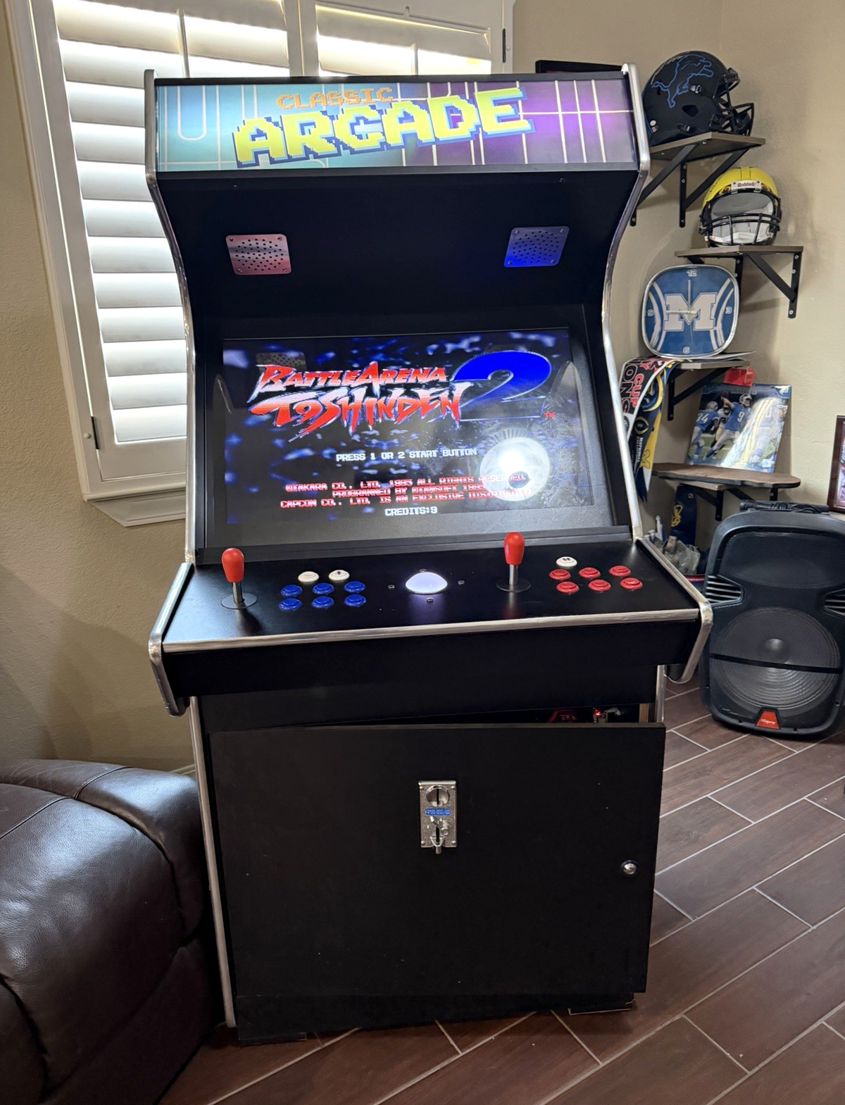 Upright Arcade Cabinet Machine with Battle Arena Toshinden 2