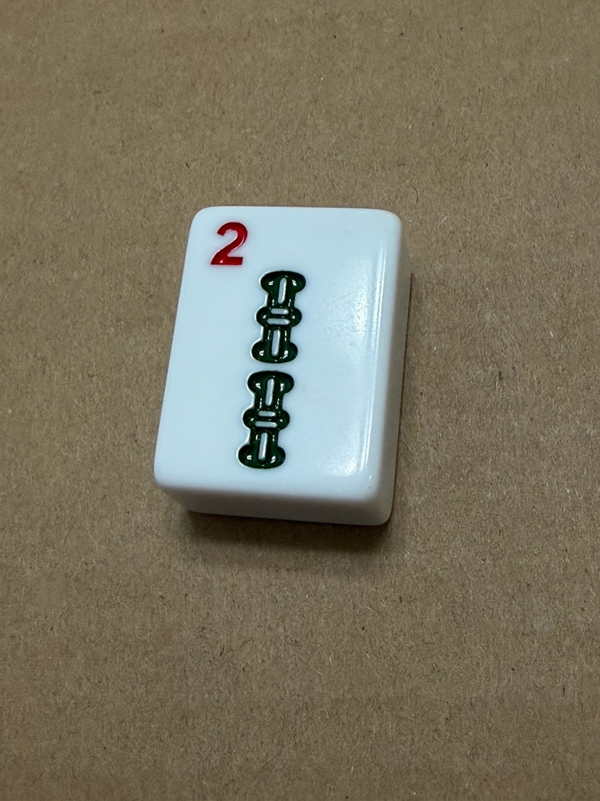 2 Bam - NEW - American Mahjong Replacement Tile White 1 1/8”x 7/8” x 1/2”