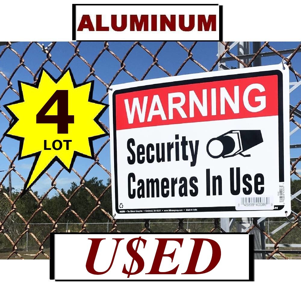 USED Warning YOU ARE ON Security Surveillance Cameras 10x14 Aluminum METAL Signs