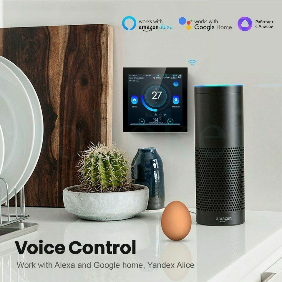 WiFi Smart Floor Thermostat Tuya Electric/Water Heating Temperature Controller