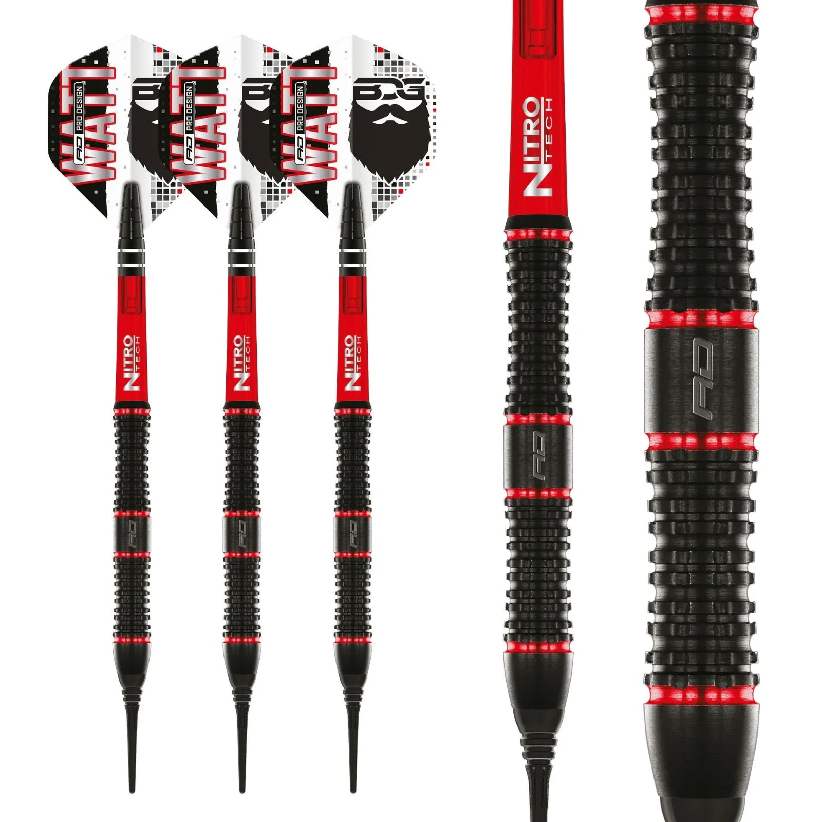 WINMAU RED DRAGON JASON WATT STYLE  22 GR SOFT TIP 90% TUNGTUN SHIPS FREE N MORE