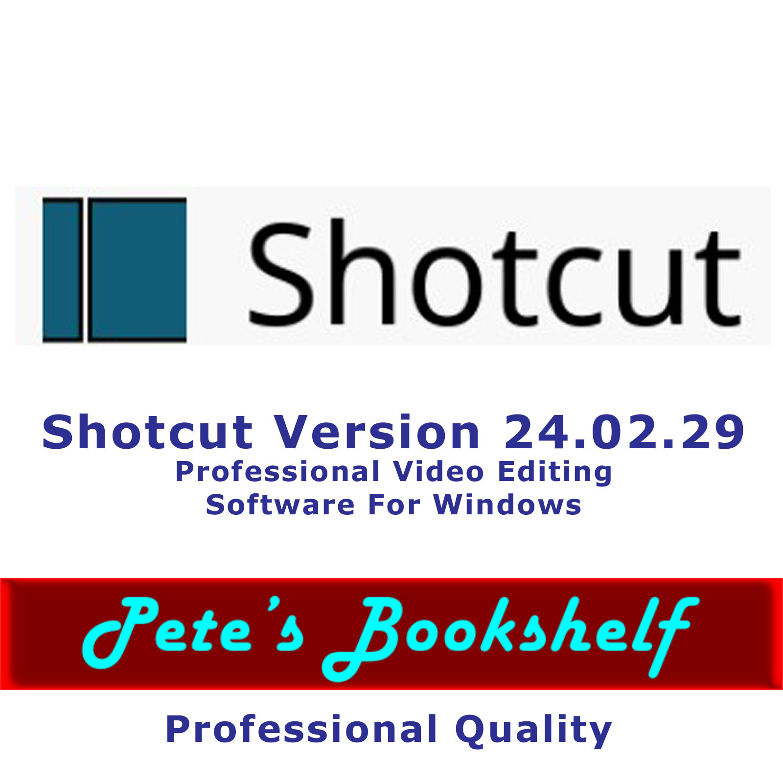 Shotcut Professional Video Editing Software for Windows on CD