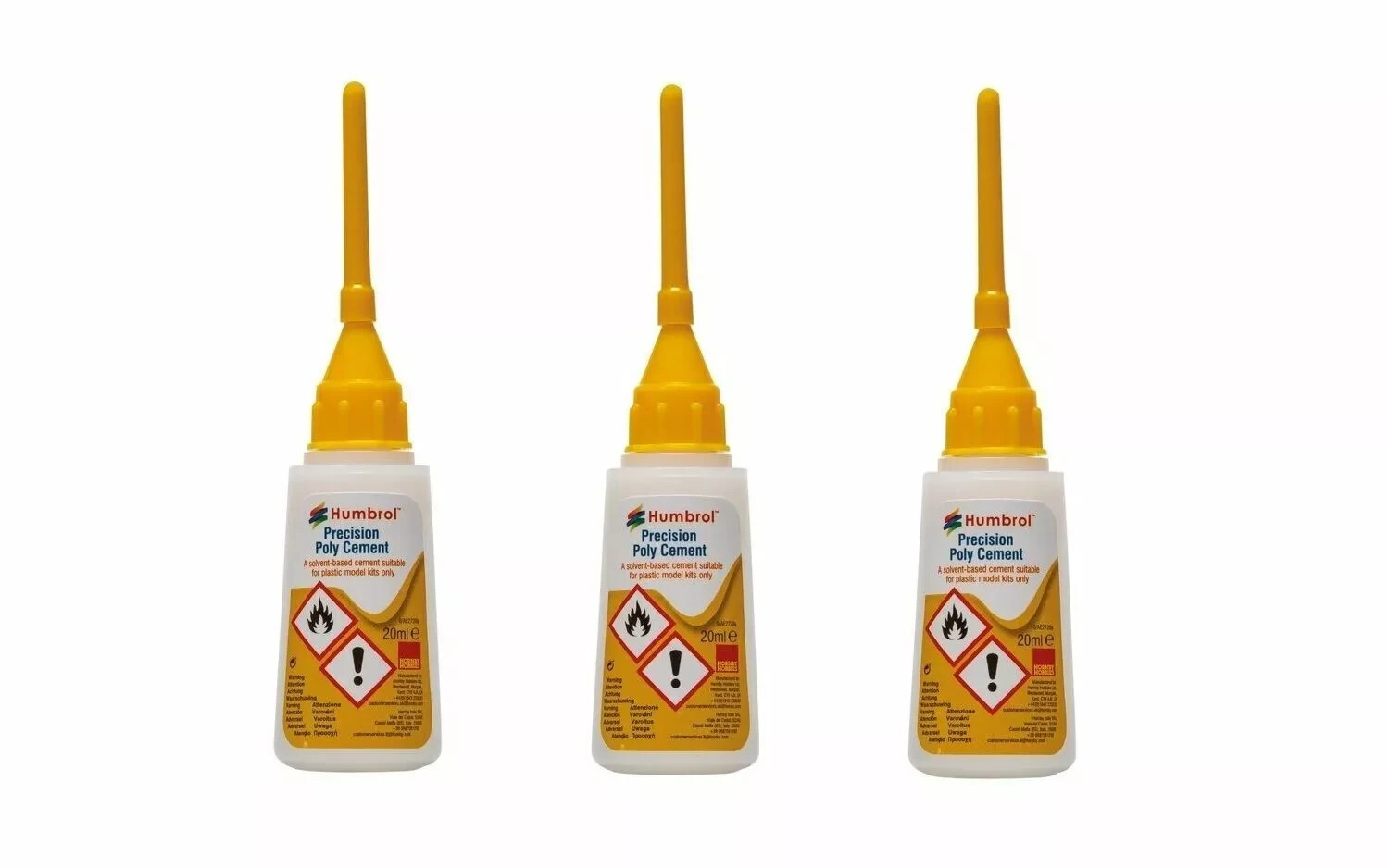 Humbrol AE2720 3 x 20ml Precision Poly Cement