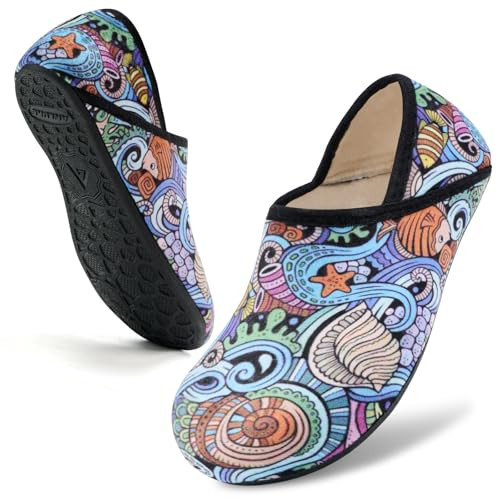 Slipper for Women Men Slipper Socks Fuzzy 8.5-9.5 Women/7.5-8 Men Colorfulboho