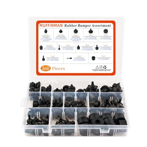 Automotive Rubber Bumper Assortment - Black Rubber Bumper Stopper, Compatible