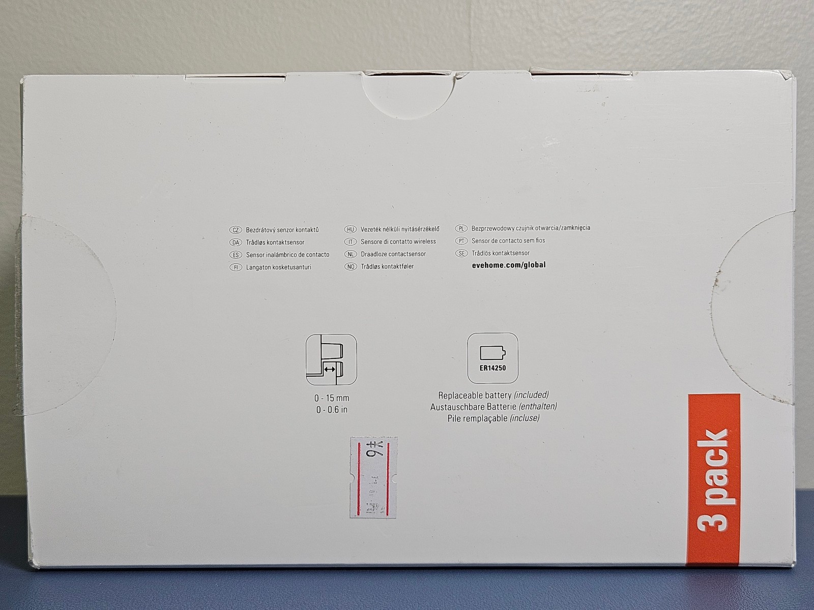 Eve Door & Window Wireless Contact Sensor - 3pk - White - New & Sealed!
