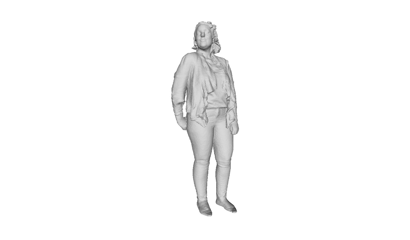 Printle D Femme 134-Stocky Woman Standing Casual Figure for Dioramas Train Sets