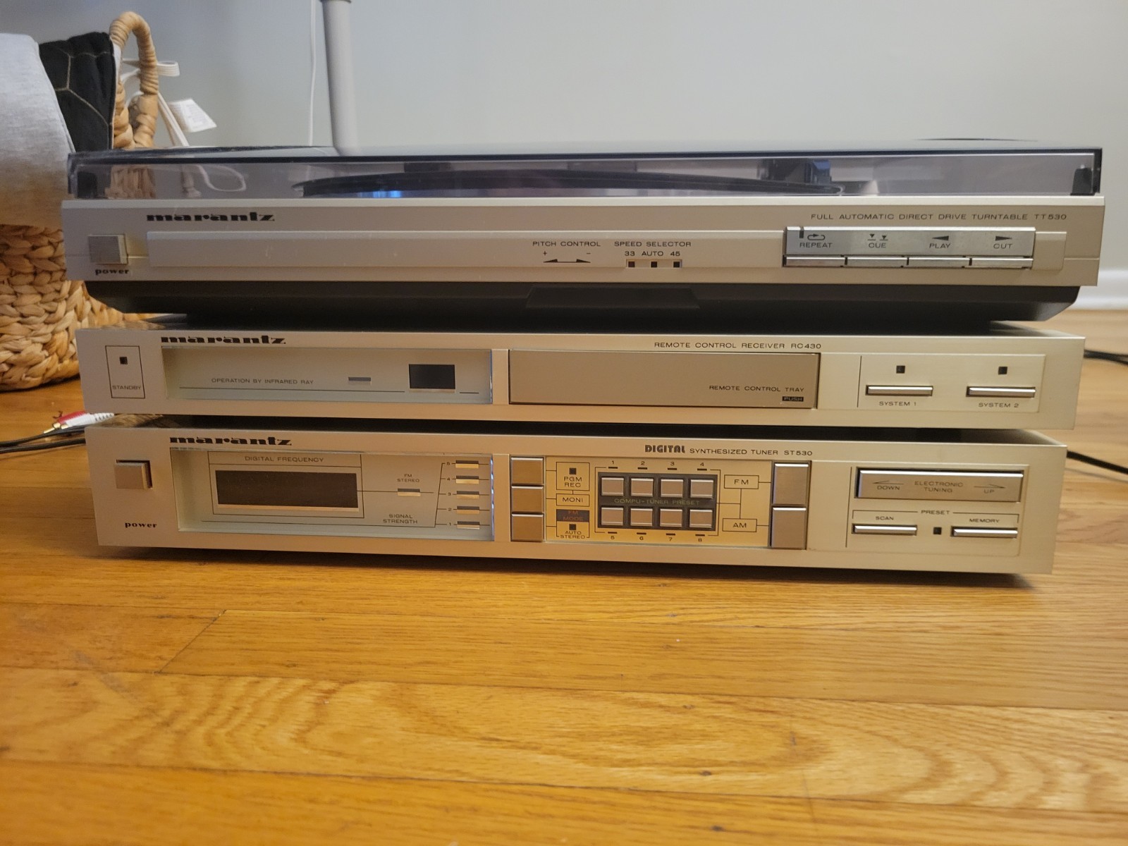 Marantz T55C, TT530 And RC 430 Stereo Set Turntable, Receiver , Digital Tuner