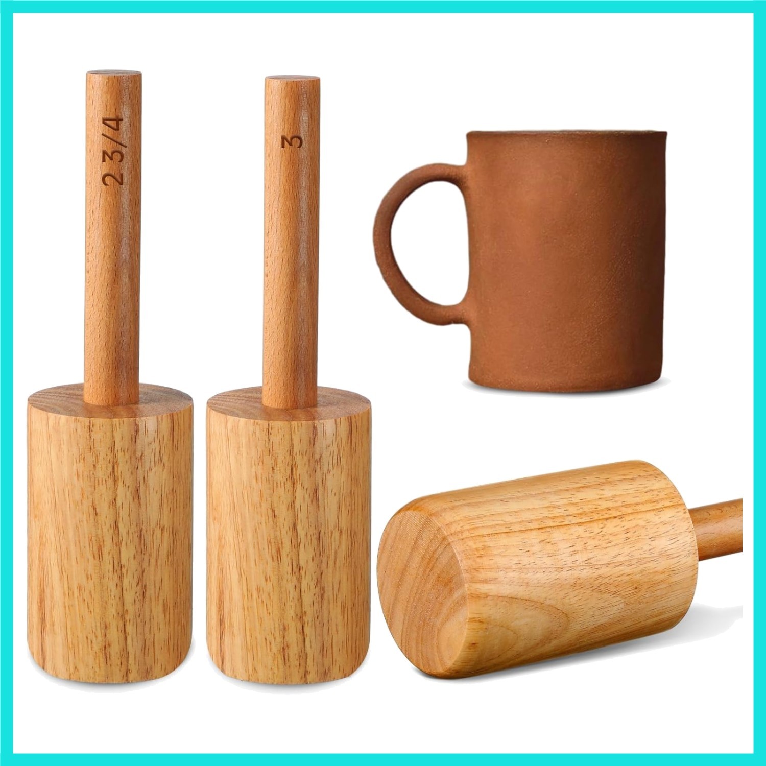 2 Pcs Cup Pottery Molds, Create Vases, Cup Molds Shaping Tool, Assist in Hand...