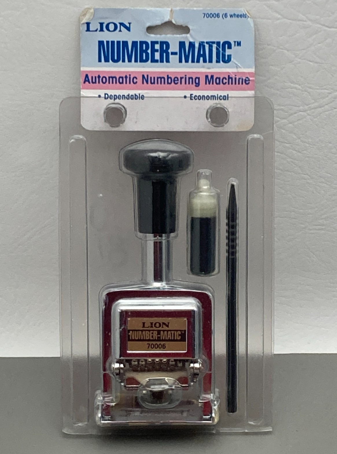 Vintage Lion Number Matic 70006 Automatic Numbering Machine 6 Wheel Stamper New