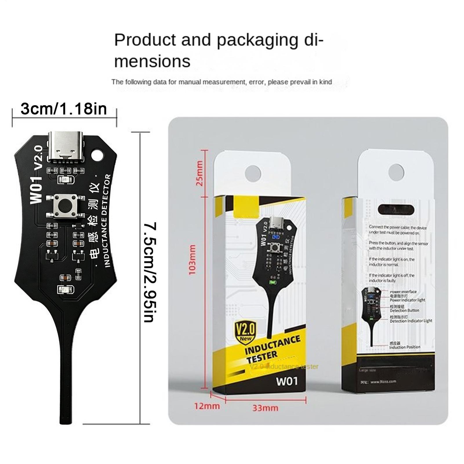 Circuit Board Inductor Tester Inductor Detector Tool Diagnostic Device