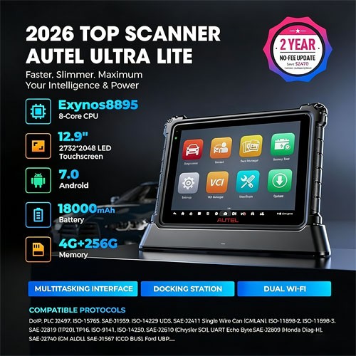 2026 Autel Ultra Lite – VCI Interface, ECU Programming & Full System Diagnosis