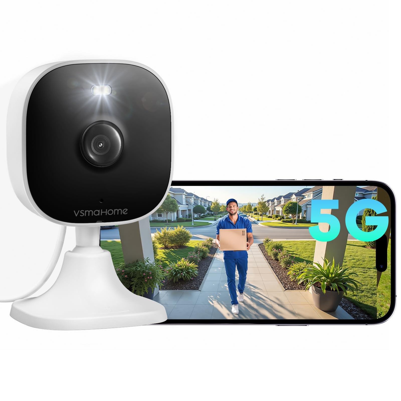 4MP Cameras for Home Security with Audio and Video, Outdoor Security Camera I...