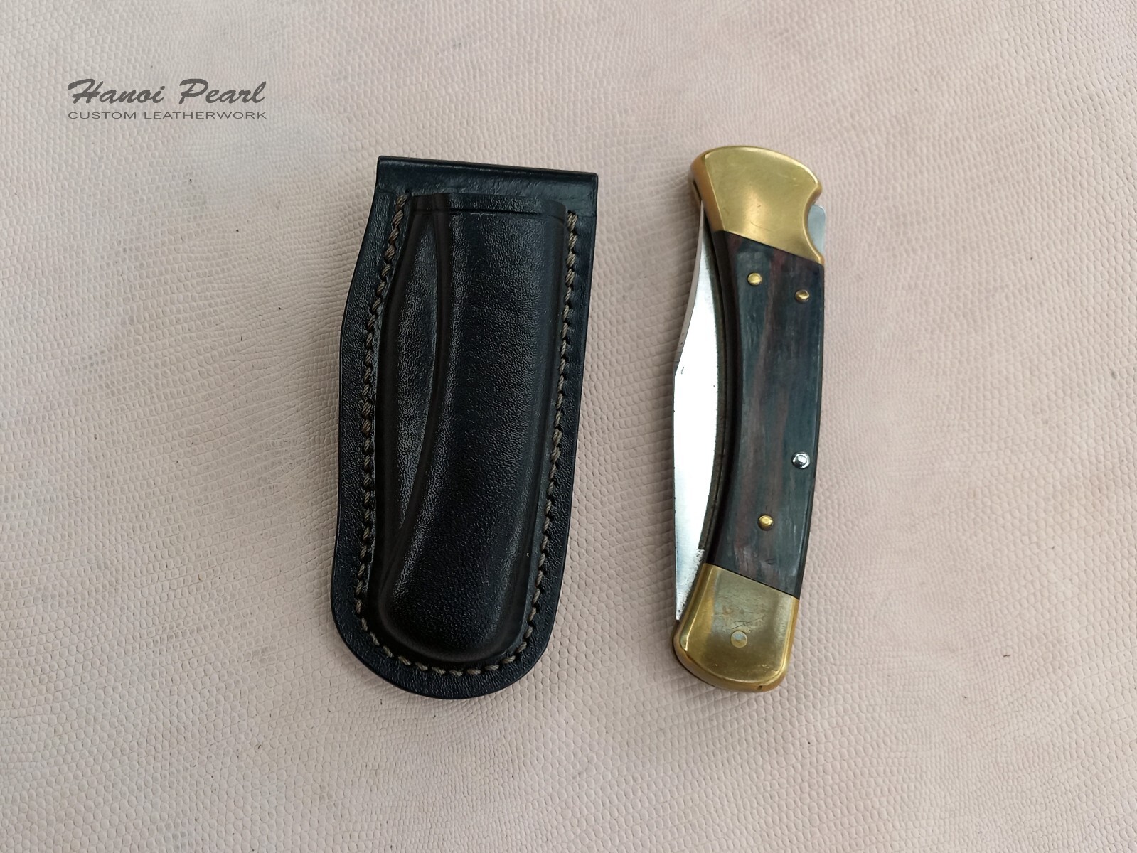 Custom Buck 110 Sheath | Vertical Belt Loop Sheath | Right Handed