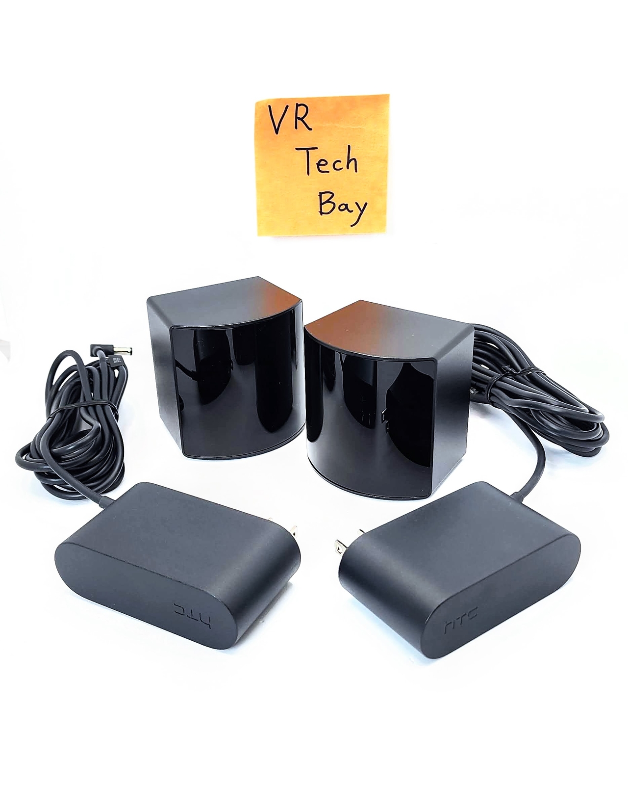 2 HTC Vive VR Base Station 2.0 Lighthouse & Power Adaptor (Pair)