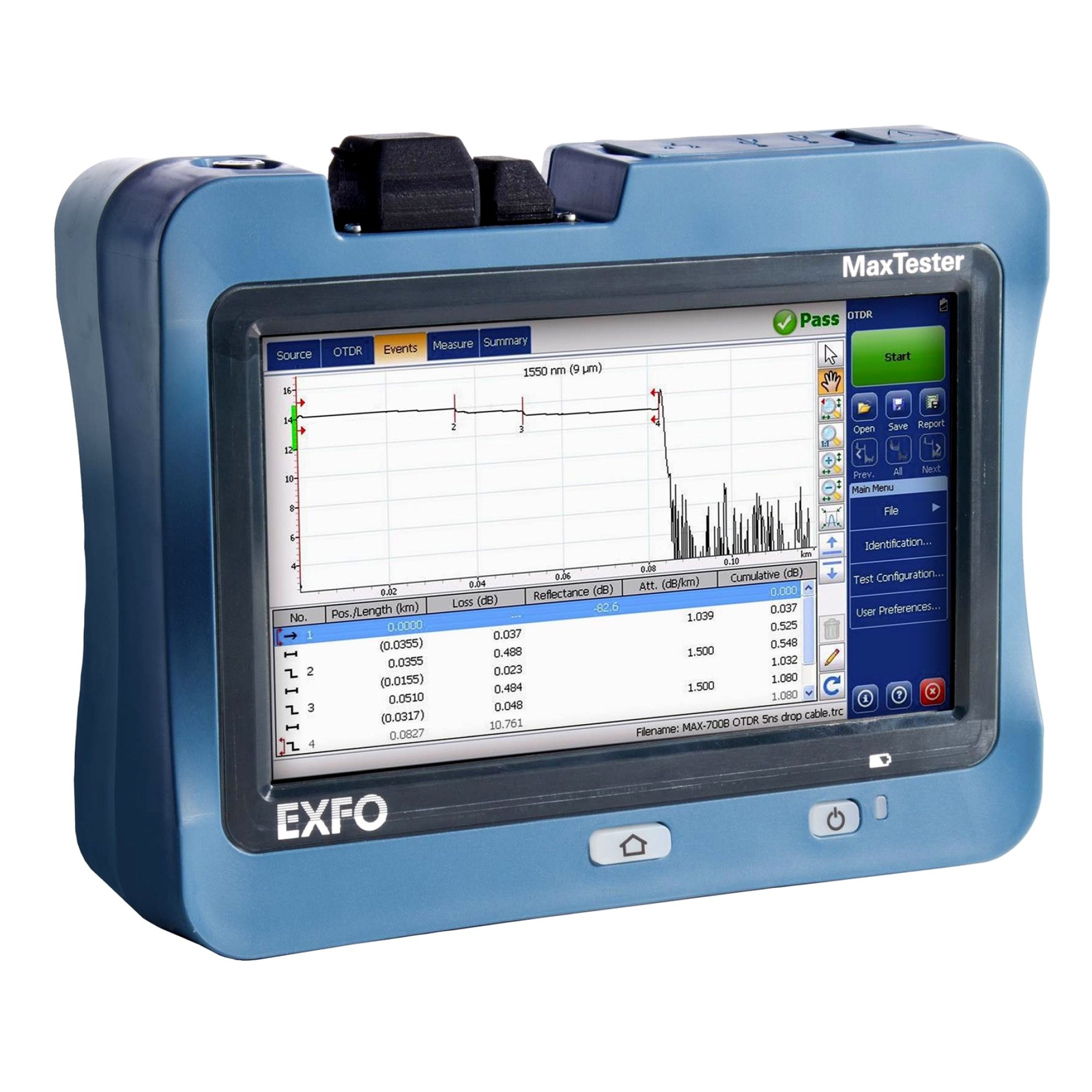 EXFO MaxTester 715B Optical Time Domain Reflectometer OTDR