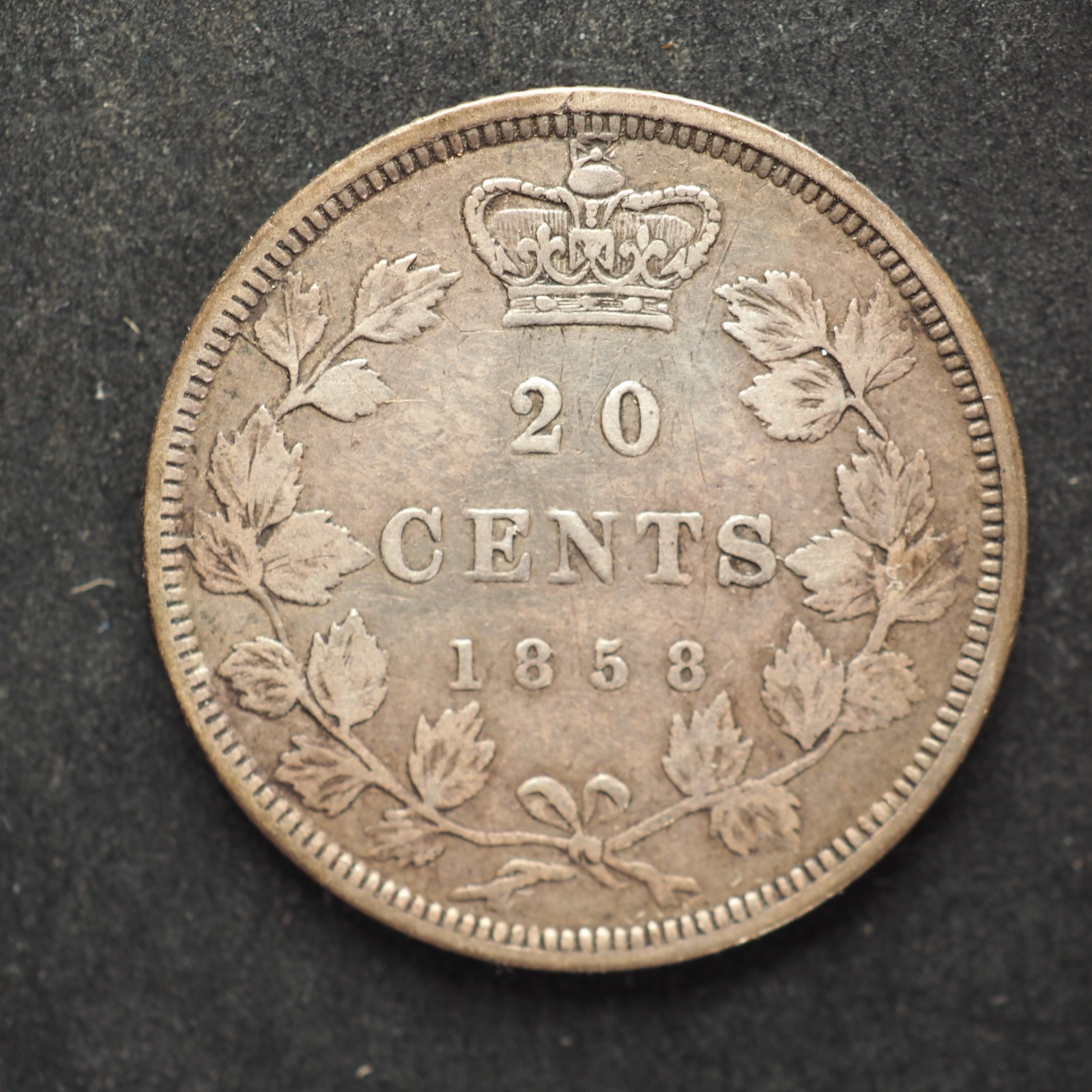 1858 Canada Silver 20 Cents - ***NICE COIN!*** - FREE SHIPPING! C4044
