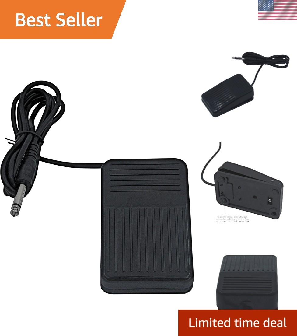 Portable Foot Pedal Power Switch for Tattoo Machines - 1/4 Inch Plug Included