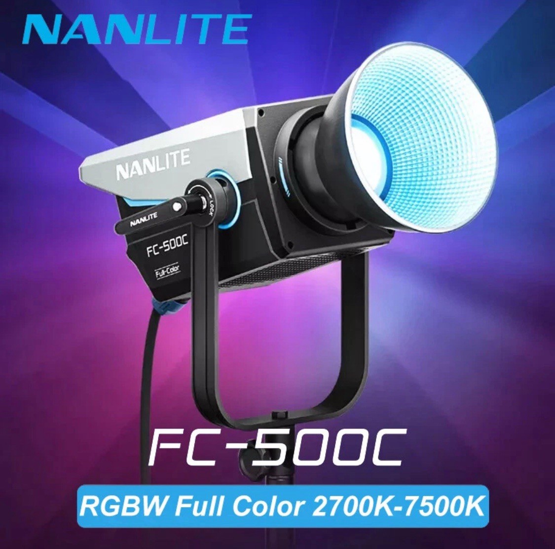 Nanlite FC-500C Photography Full Color RGBW Video Spotlight 520 W 2700K-7500K