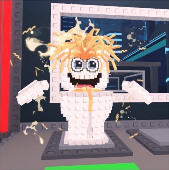 Block Character Blonde Hair Game Item Collectible Asset