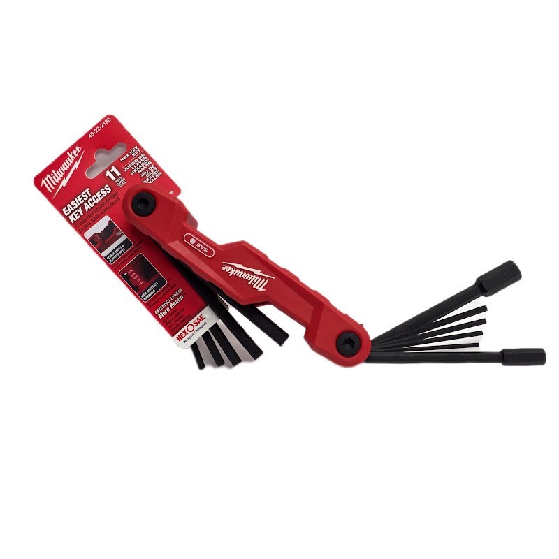 Milwaukee 48-22-2180 11-Key Electrician's Folding Hex Key Set - SAE