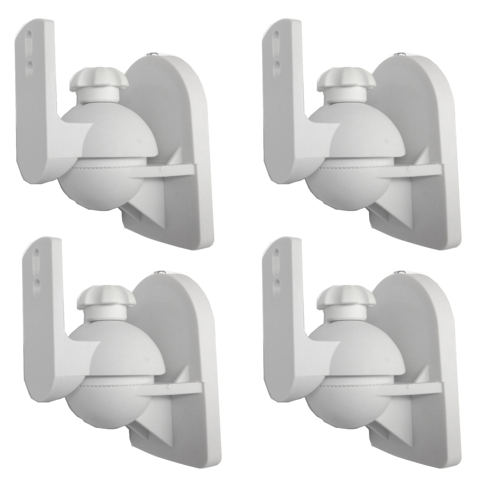 4 Pack Lot White Wall Speaker Mount for Klipsch Onkyo Sony Pyle LG RCA Bose Cube