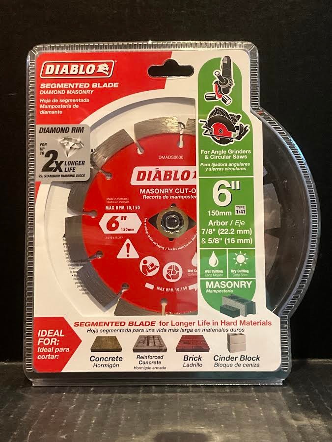 DIABLO SEGMENTED BLADE DIAMOND MASONRY 6" #DMADS0600 (NEW IN PACKAGE)