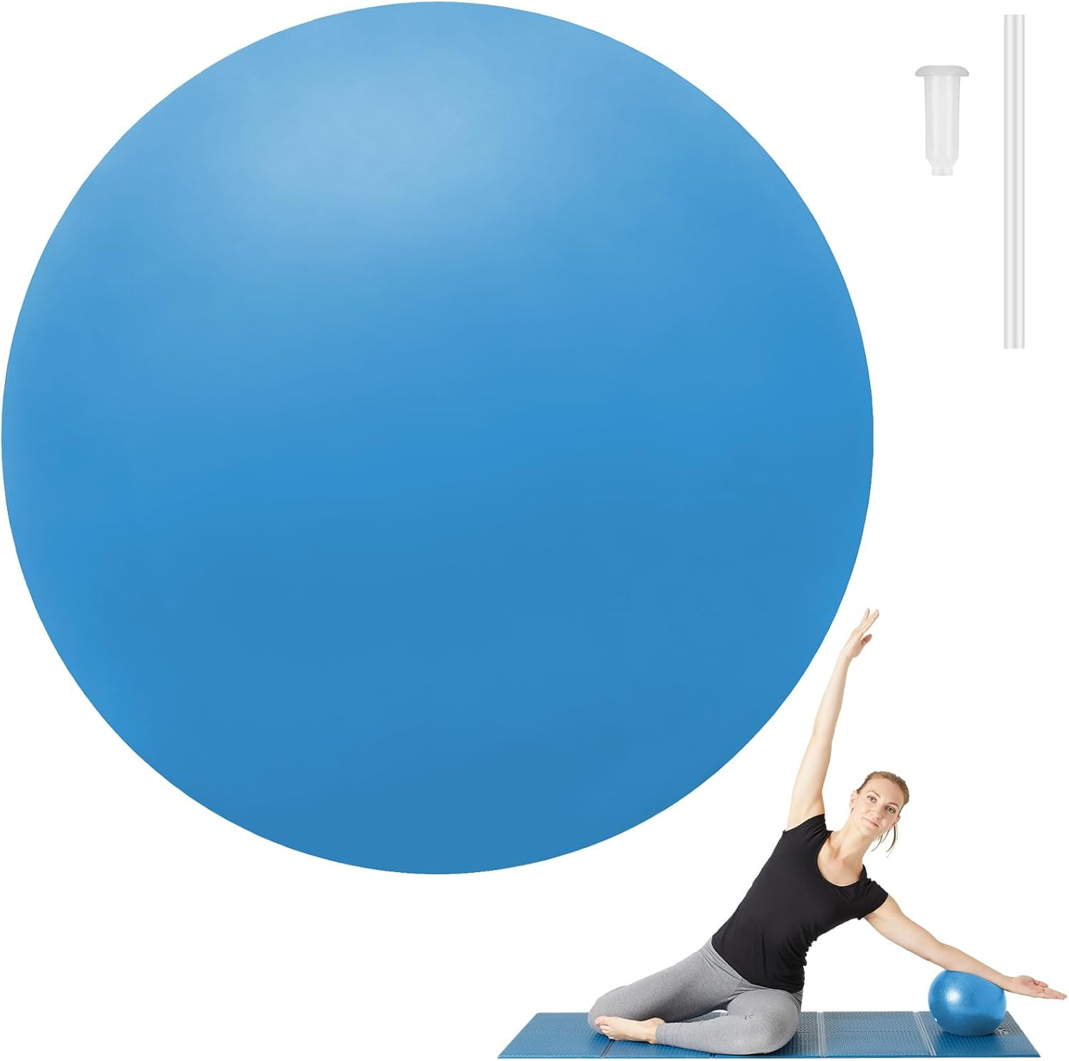 Small Pilates Ball 9 Inch Small Exercise Ball Mini Workout Yoga Balls for Gym Yo