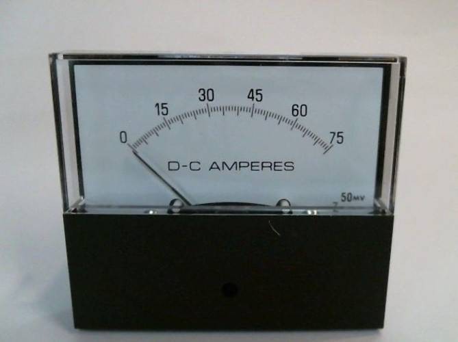 New Yokogawa 251224ECPB Input: 0-50 Millivolts DC Scaled: 0-75A DC Voltmeter NIB