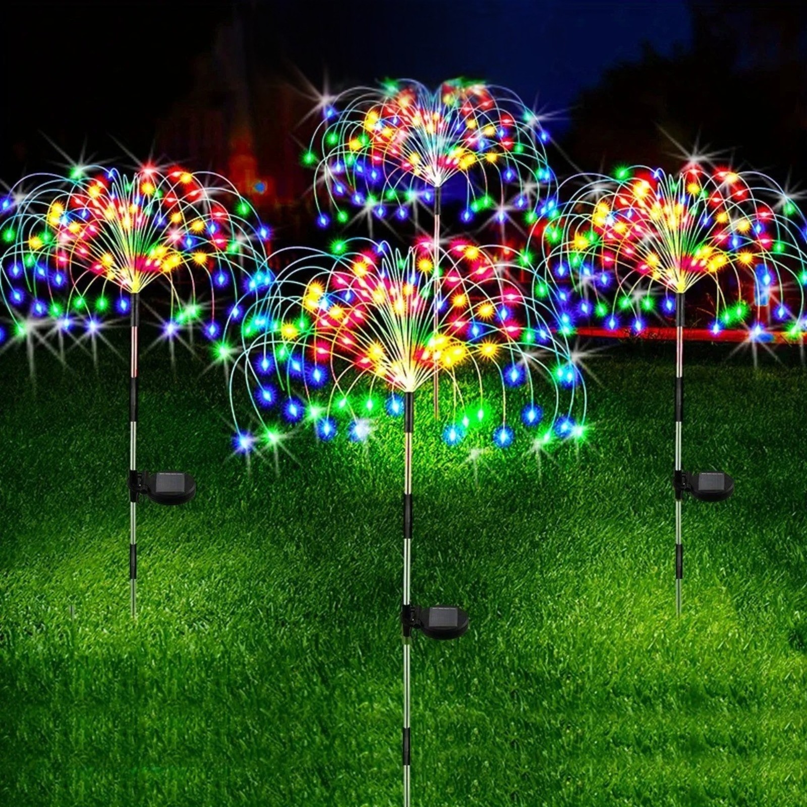 200 LED Solar Firework Lights Waterproof Outdoor Garden Pathway Lawn Decor Lamp