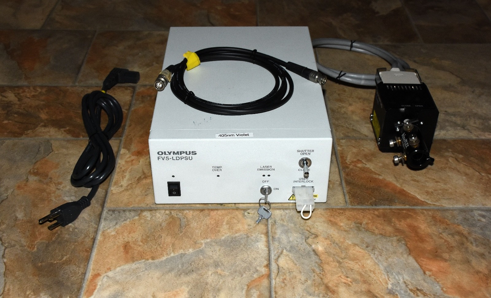 Olympus FV5-LD405 Confocal Laser 405nm UV Purple 56mW w/ FV5-LDPSU Power Source