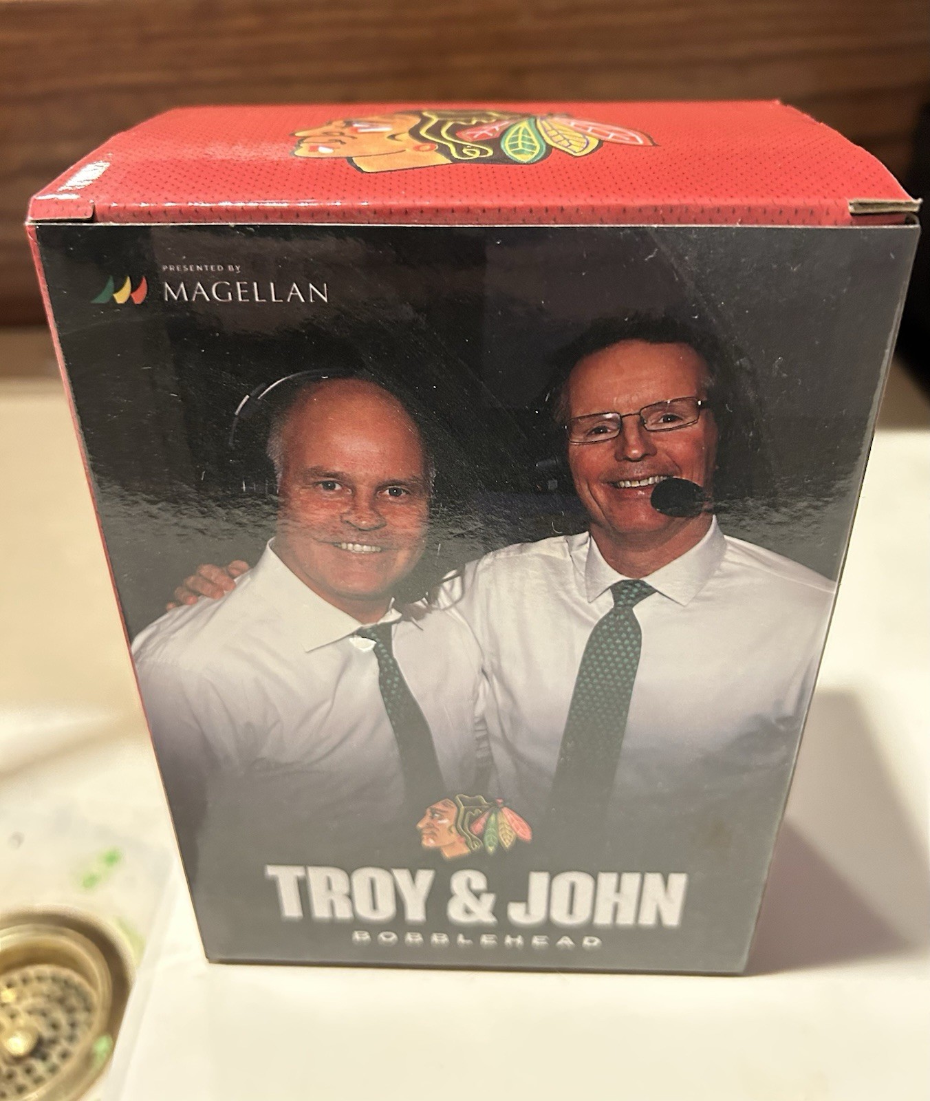 Troy Murray And John Wiedemen Chicago Blackhawks Bobble head. Never Opened.