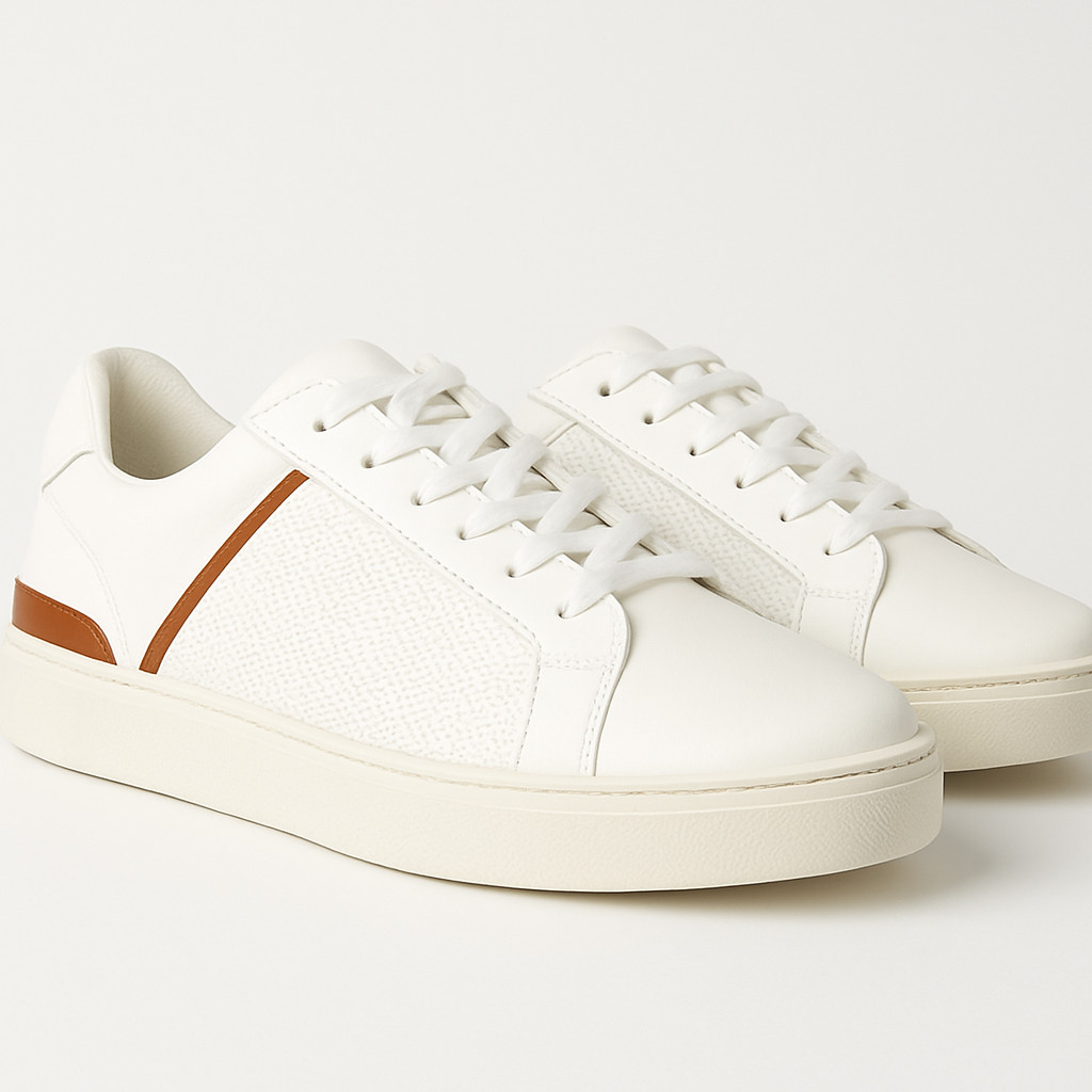 Steve Madden Men’s P-COOPR Court Sneakers – Stylish White Casual Shoes | New