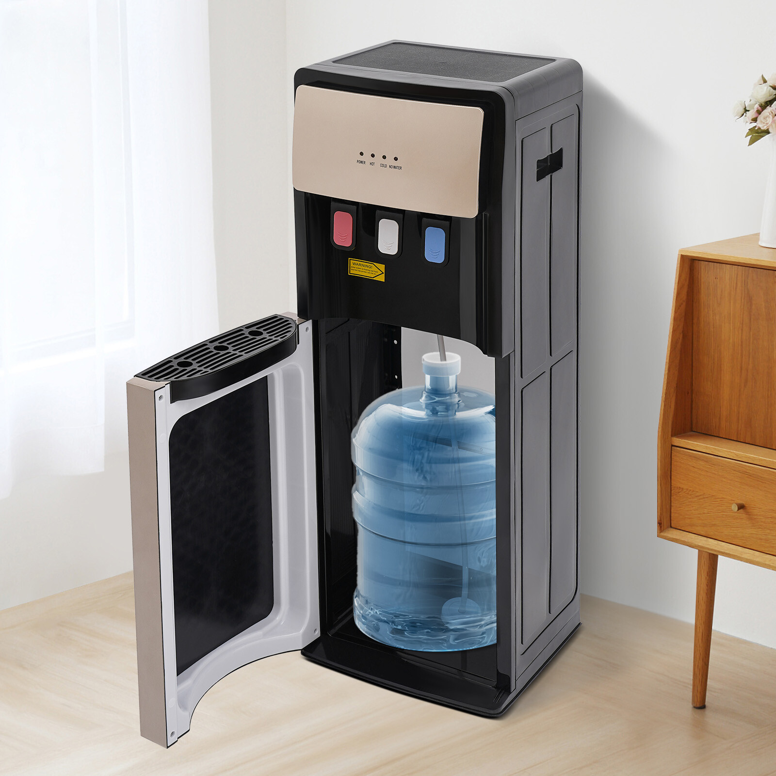 12.2*11.61*36.41"Champaign Gold Bottom Loading Hot& Cold Water Cooler Dispenser