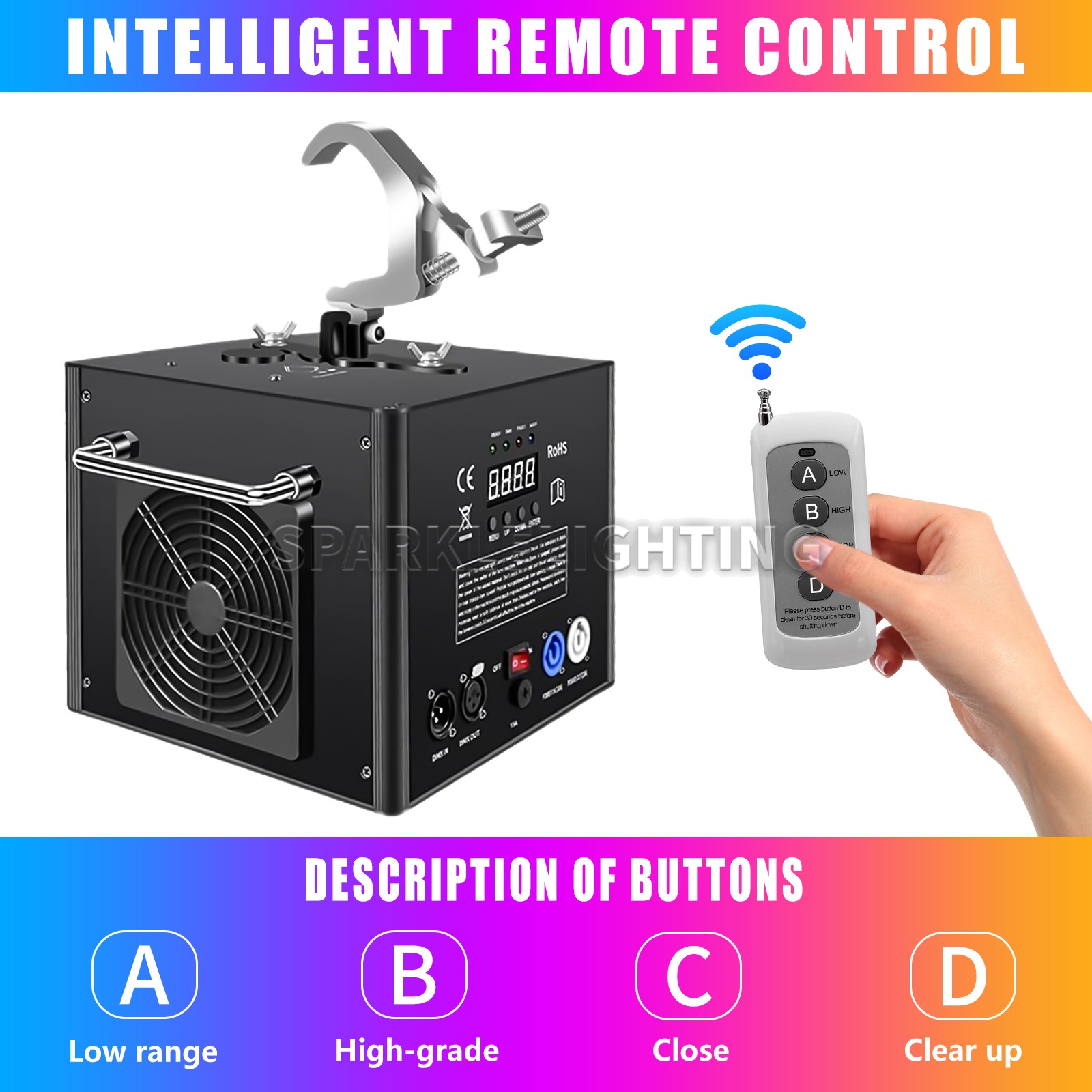 PAIDUN 2Pack 750W Hanging Cold Spark Firework Machine Stage Effect Wedding Party