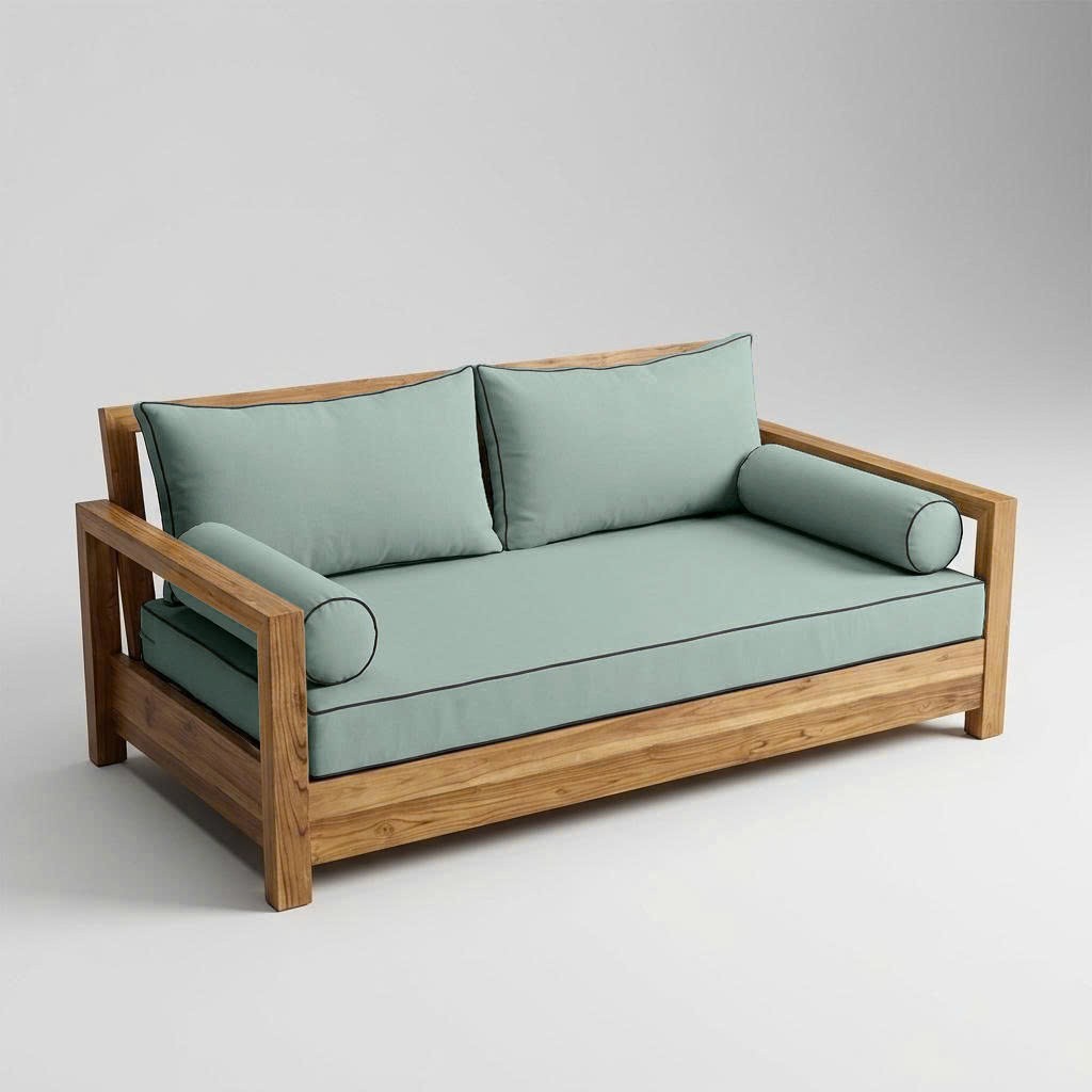COVER ONLY STYLE 2 Mattress Pillow Daybed Porch Swing Contrast Trim Twin AD002