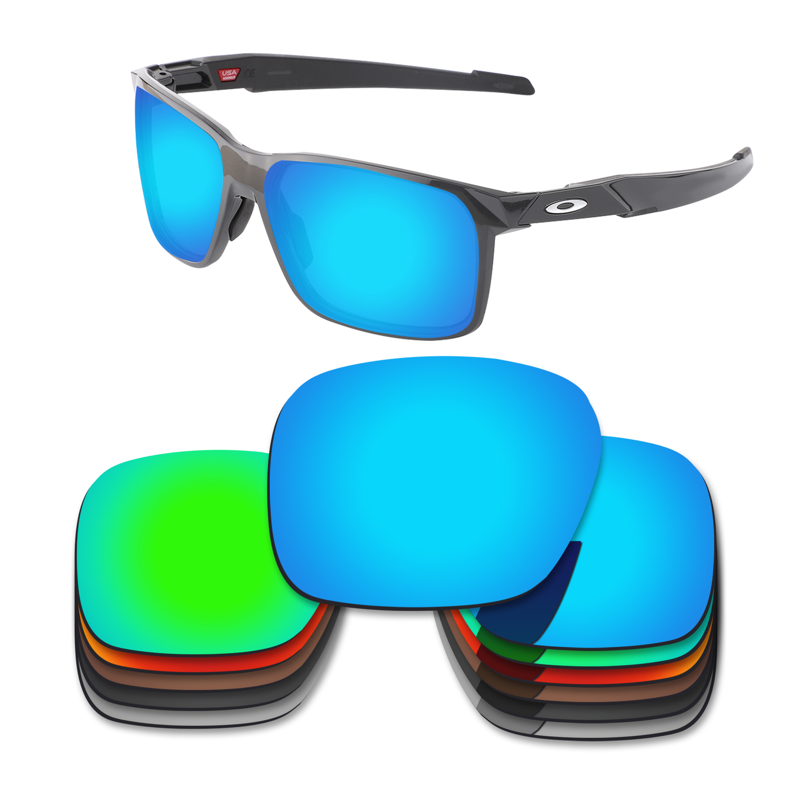 Lenslog Polarized Replacement Lenses For-Oakley Portal X OO9460 Sunglasses
