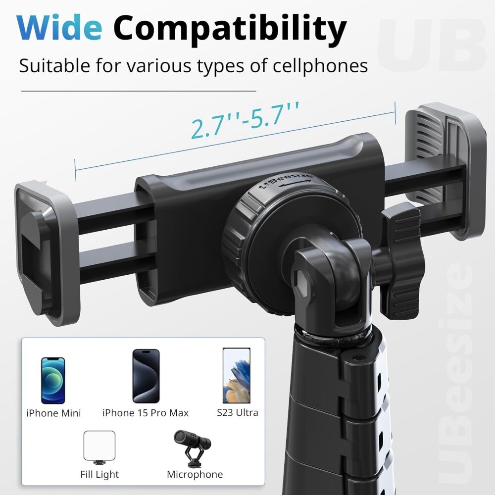 62" Universal Selfie Stick Tripod Stand Bluetooth Remote for Cell Phone Camera