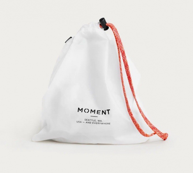 Moment Film Camera Stuff Sack Small Drawstring Bag, White (New)