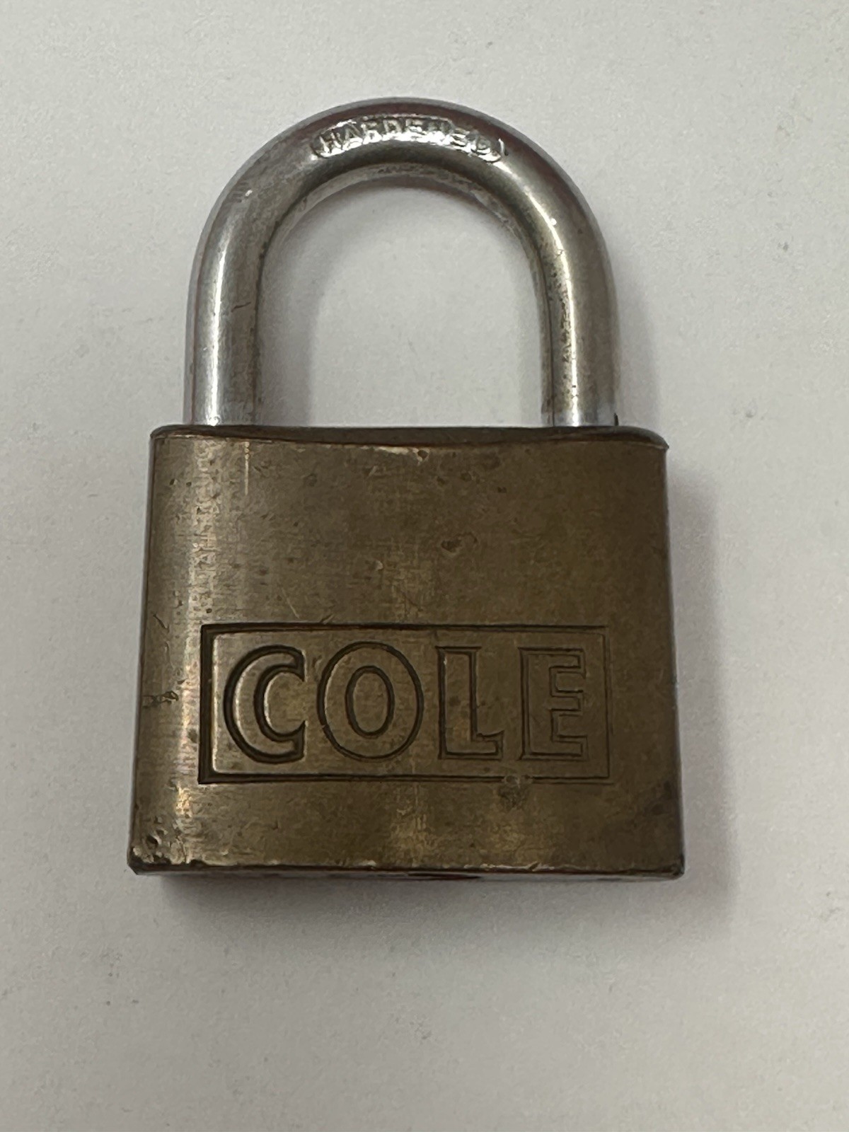 COLE BRASS 1.5" LOCK with ORIGINAL KEY Works