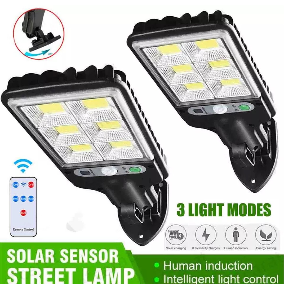 2 Pack Solar Light Lampara Luces Focos Solares Exterior Luz Led de Jardin Patio